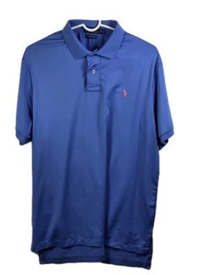 Polo Ralph Lauren Men's Large Preformance Light Blue Short Sleeve Shirt - Image 1