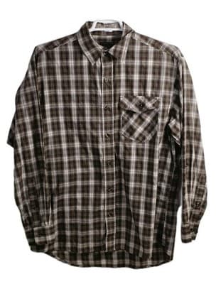 Red Head Men's Large Brown Multicolored Plaid Long Sleeve Button Up Shirt - Image 1