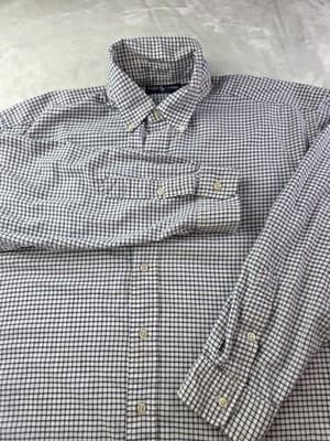 Ralph Lauren Men's XL Gingham Black/White Long Sleeve Button Up Short - Image 1