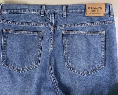 Chaps Men's 40 X 30 Classic Fit 5-Pocket Cotton Denim Jeans - Thumbnail 8