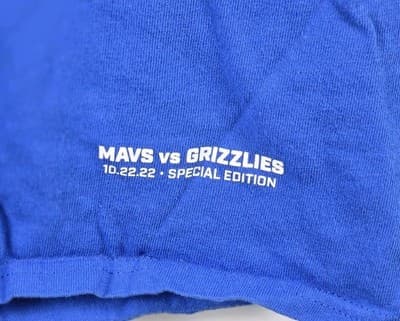 Dallas Mavericks vs Memphis Grizzlies Men’s XL 2022 Special Edition T-Shirt - Thumbnail 5
