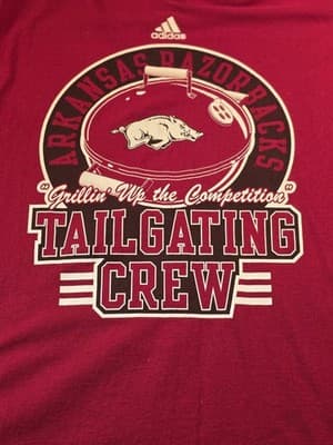 Adidas Men's XL Arkansas Razorbacks Red Short Sleeve T-Shirt - Thumbnail 2