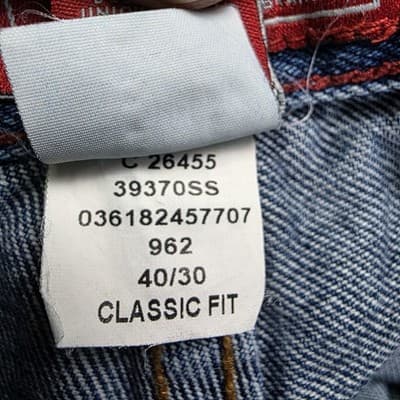 Chaps Men's 40 X 30 Classic Fit 5-Pocket Cotton Denim Jeans - Thumbnail 3