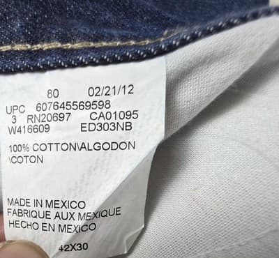 Genuine Dickies Men's Sz 42x30 Denim Utility Jeans - Thumbnail 2