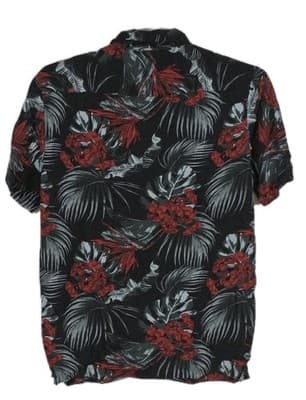 Denim & Flower Men's Large Floral Paisley Short Sleeve Button Up Shirt - Thumbnail 5