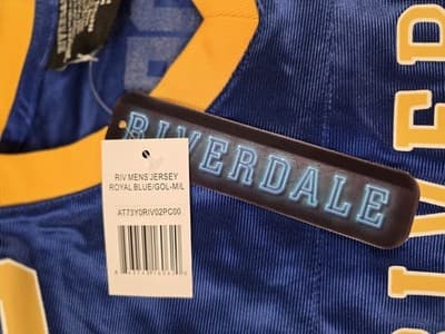 NWT Riverdale Mens M/L Blue Archie Andrews Riverdale High School Football Jersey - Thumbnail 3