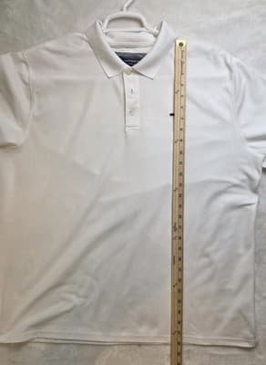 Crown And Ivy Men's XL White Short Sleeve Polo Shirt - Thumbnail 6