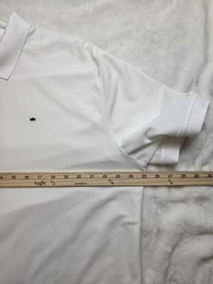 Crown And Ivy Men's XL White Short Sleeve Polo Shirt - Thumbnail 5