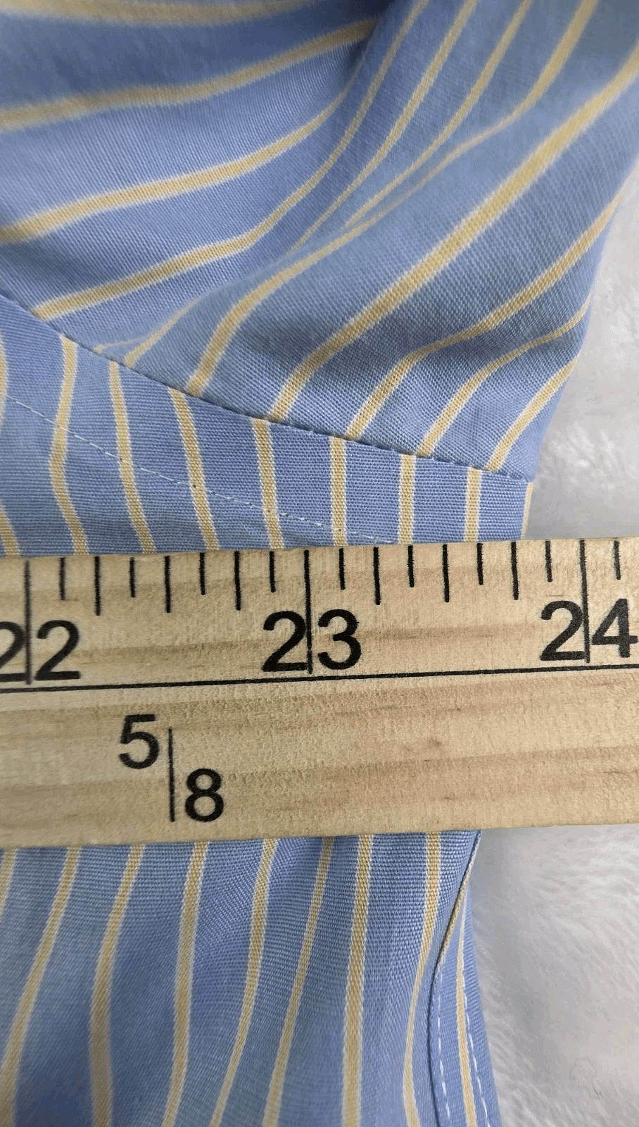 Brooks Brothers Men's Large 16 4/5 Blue & White Buffalo Check Long Sleeve Shirt - Thumbnail 6