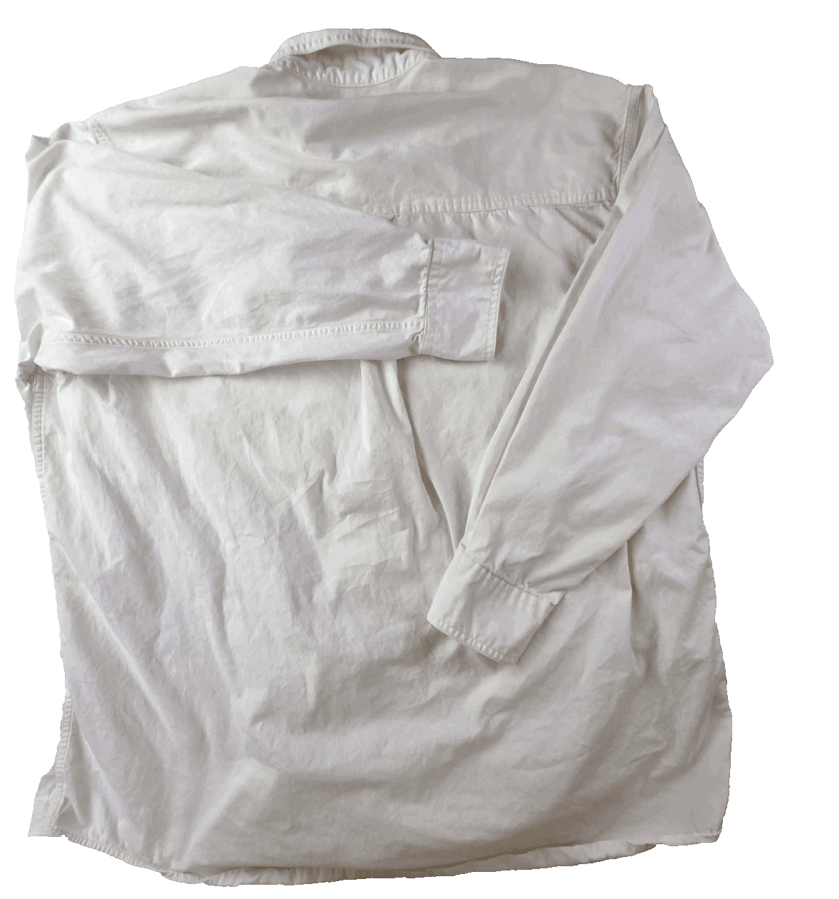 Chaps Men's 16 1/2 32-33 Cream Colored Long Sleeve Button Up Shirt - Thumbnail 6