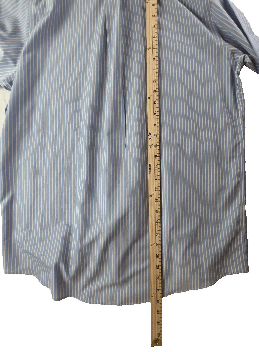 Brooks Brothers Men's Large 16 4/5 Blue & White Buffalo Check Long Sleeve Shirt - Thumbnail 8