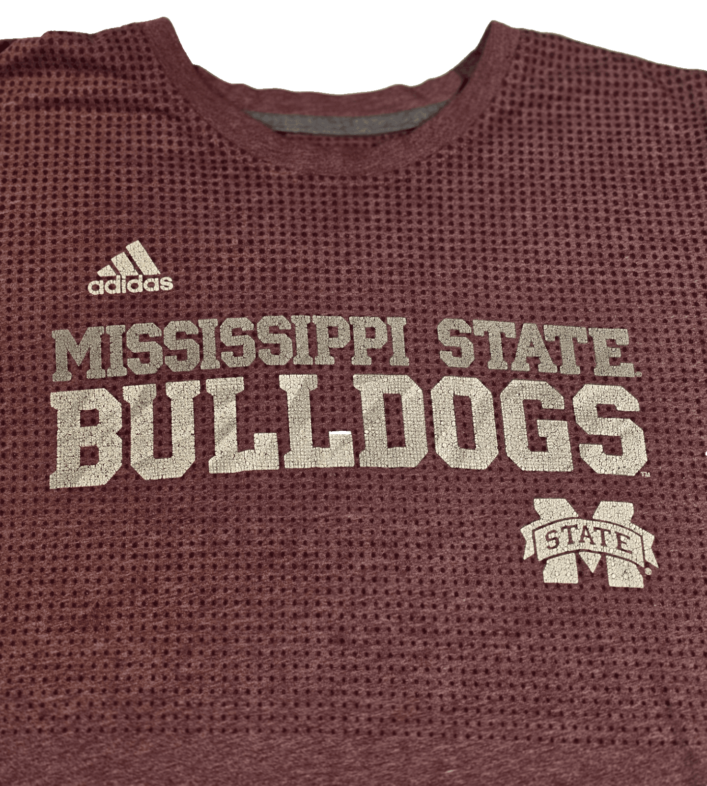 Mississippi State Bulldogs Men's XXL Maroon/White Short Sleeve T-shirt - Thumbnail 2