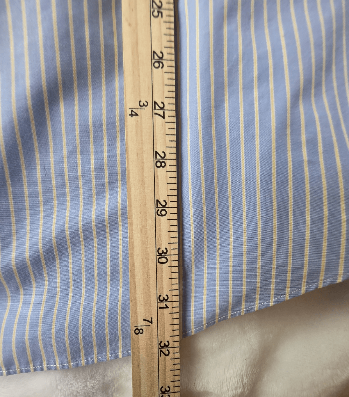 Brooks Brothers Men's Large 16 4/5 Blue & White Buffalo Check Long Sleeve Shirt - Thumbnail 7