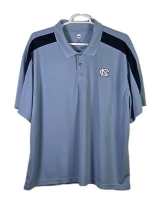 NCAA North Carolina Tar Heels Men's 3XL Blue Short Sleeve Polo Shirt - Image 1