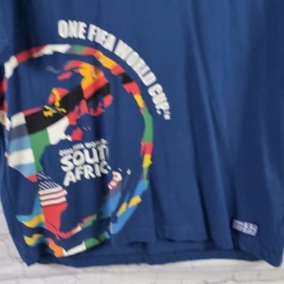 Fila Men's Blue XL South Africa 2010 World Cup Short Sleeve T-Shirt - Thumbnail 3