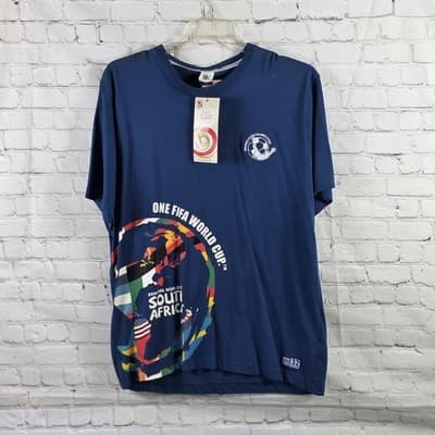Fila Men's Blue XL South Africa 2010 World Cup Short Sleeve T-Shirt - Image 1