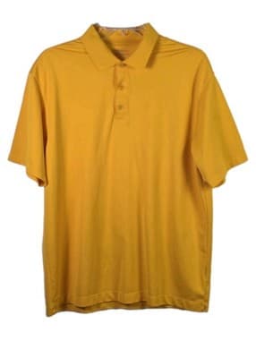 Nike Golf Dri-fit Men's XL Yellow Short Sleeve Polo Shirt - Thumbnail 2