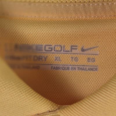 Nike Golf Dri-fit Men's XL Yellow Short Sleeve Polo Shirt - Thumbnail 3