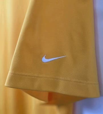 Nike Golf Dri-fit Men's XL Yellow Short Sleeve Polo Shirt - Thumbnail 4