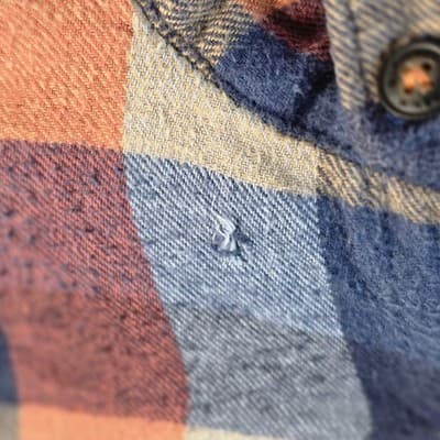 Denim & Flower Ricky Singh Men’s Medium Orange Plaid Flannel Shirt * Flawed * - Thumbnail 7