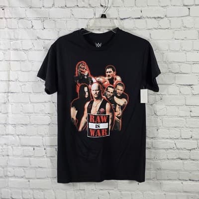 WWE Raw Is War Men's Black Small 28/30 Short Sleeve T-Shirt - Image 1
