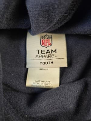 NWT Team Apparel New England Patriots Youth Large Gray Hoodie - Thumbnail 2