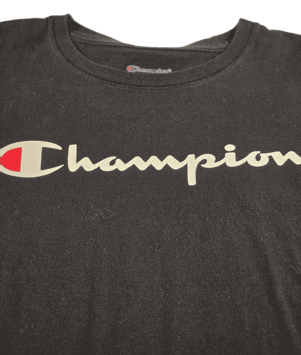 Champion Boy's Medium Black Graphic Short Sleeve Shirt - Thumbnail 2