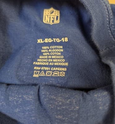 Reebok New York Giants Eli Manning Jersey Youth XL (18) - Thumbnail 3