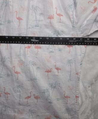 Izod Saltwater Men's Medium Flamingo Print Short Sleeve Shirt - Thumbnail 6