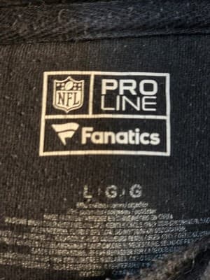 Fanatics Oakland Raiders Derek Carr Black Large Hoddie * Flaws * - Thumbnail 3