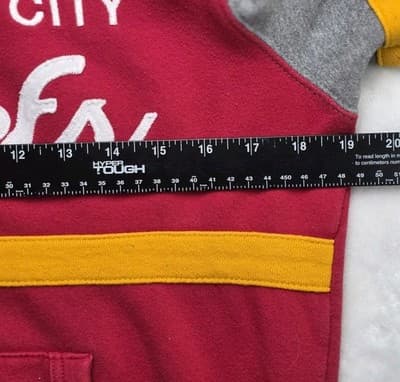Mitchell & Ness Extra Small Red & Gray Kansas City Chiefs Throwback Hoodie - Thumbnail 6