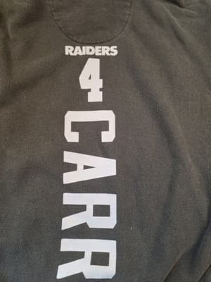 Fanatics Oakland Raiders Derek Carr Black Large Hoddie * Flaws * - Thumbnail 6