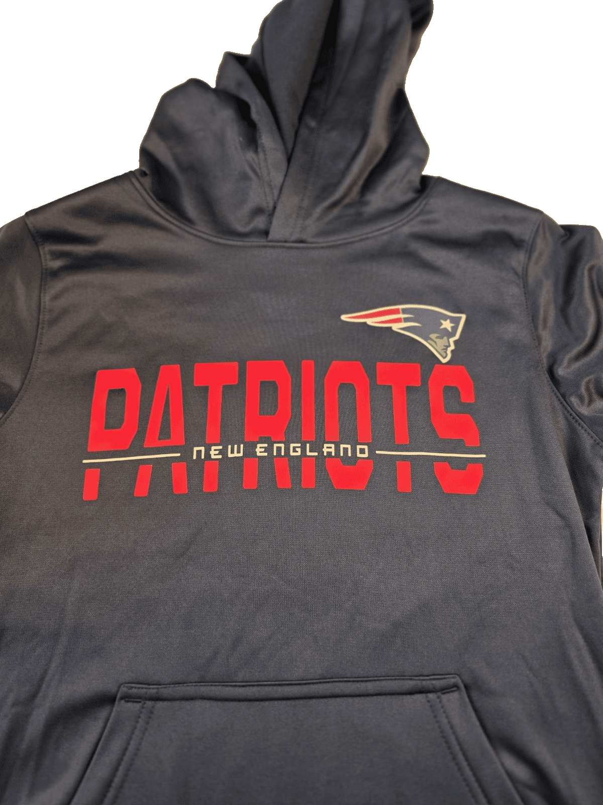 NWT Team Apparel New England Patriots Youth Large Gray Hoodie - Image 1