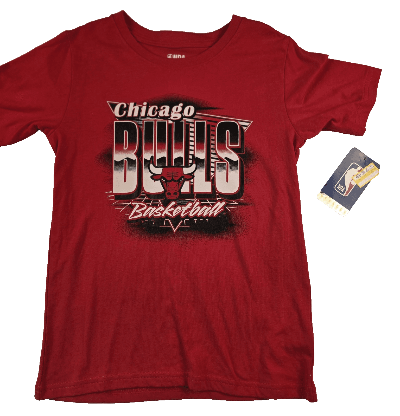 NWT Chicago Bulls Childs Small 6/7 Red Short Sleeve T-Shirt - Image 1