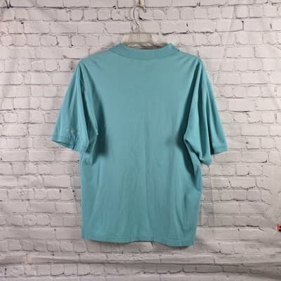 Vintage Master's Men's Large Teal Blue Short Sleeve Golf Polo Shirt - Thumbnail 9