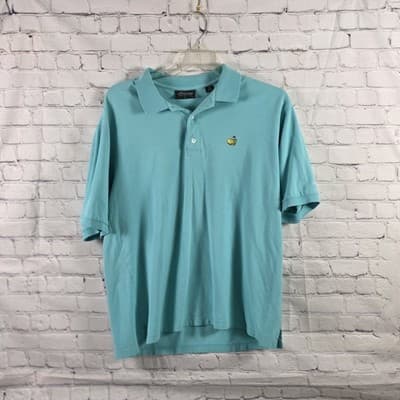 Vintage Master's Men's Large Teal Blue Short Sleeve Golf Polo Shirt - Image 1