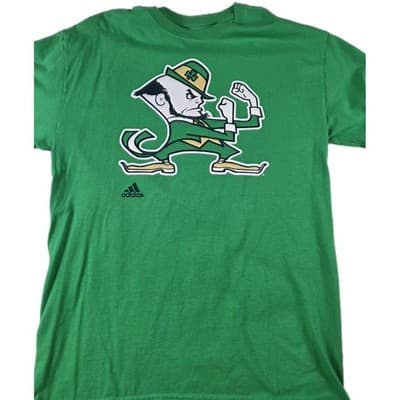 Adidas Norte Dame Fighting Irish Adult's Medium Green Short Sleeve T-Shirt - Image 1