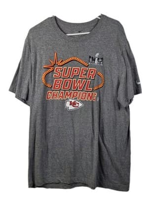 Nike Kansas City Chiefs Men's XL Gray Super Bowl Champs T-Shirt - Image 1