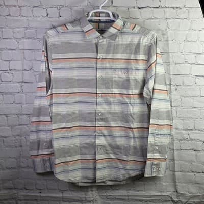NWT Tommy Bahama Men's Medium Striped Multicolor Long Sleeve Button Down Shirt - Image 1
