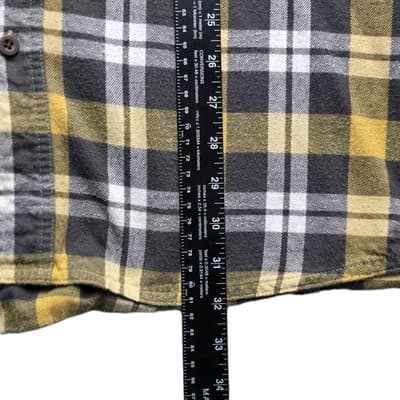 Red Head Brand Men's XL Yellow Flannel Long Sleeve Button Up Shirt - Thumbnail 7