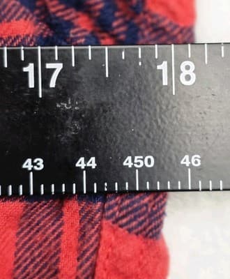 Mossimo Women's Medium Red & Blue Tartan Plaid Cotton Flannel Collared Shirt - Thumbnail 4