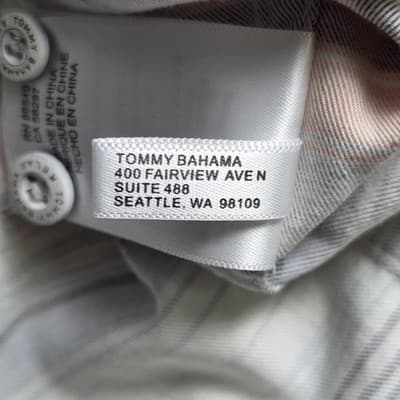 NWT Tommy Bahama Men's Medium Striped Multicolor Long Sleeve Button Down Shirt - Thumbnail 9