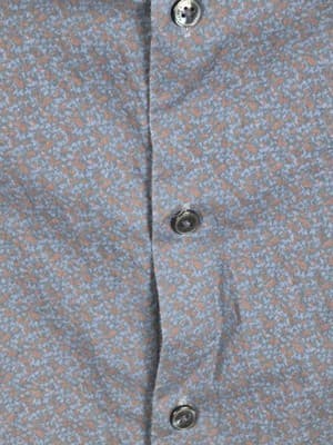 Hart Schaffner Marx Men's Small Blue Paisley Long Sleeve Button Up Shirt - Thumbnail 3