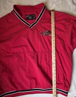 Vintage NCAA Wisconsin Badgers Mens Large Red Pullover - Thumbnail 8