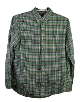 Polo Ralph Lauren Men's Large Multicolor Black Watch Plaid Long Sleeve Button Up - Image 1