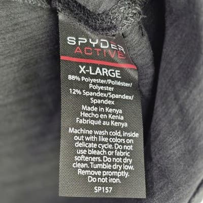 Spyder Women's Large Charcoal Long Sleeve Running Shirt - Thumbnail 3
