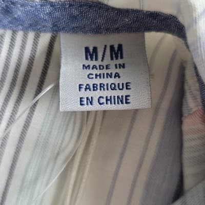 NWT Tommy Bahama Men's Medium Striped Multicolor Long Sleeve Button Down Shirt - Thumbnail 7