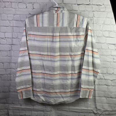 NWT Tommy Bahama Men's Medium Striped Multicolor Long Sleeve Button Down Shirt - Thumbnail 13