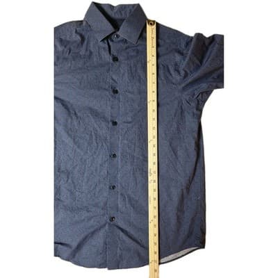 Hart Schaffner Marx Men's Small Blue Paisley Long Sleeve Button Up Shirt - Thumbnail 10