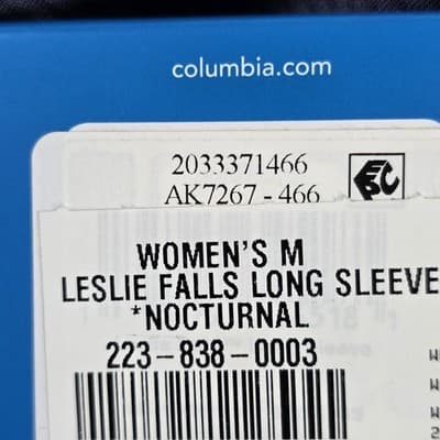 Columbia Women's Medium Blue Leslie Falls Long Sleeve Shirt - Thumbnail 7